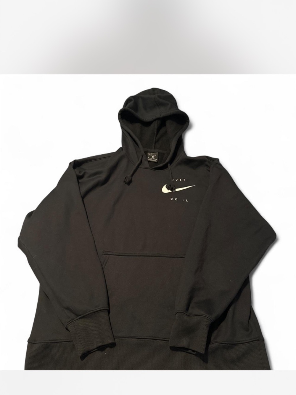 Nike Black Pullover Hoodie with Small Gold Swoosh